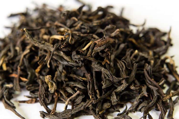 Keemun black tea leaves