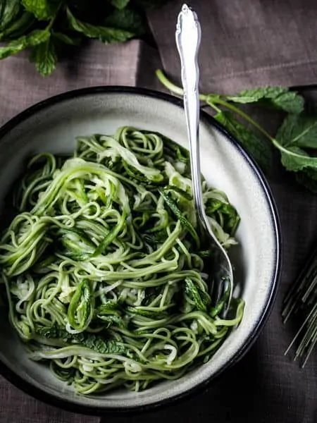 green tea zucchini noodle recipe