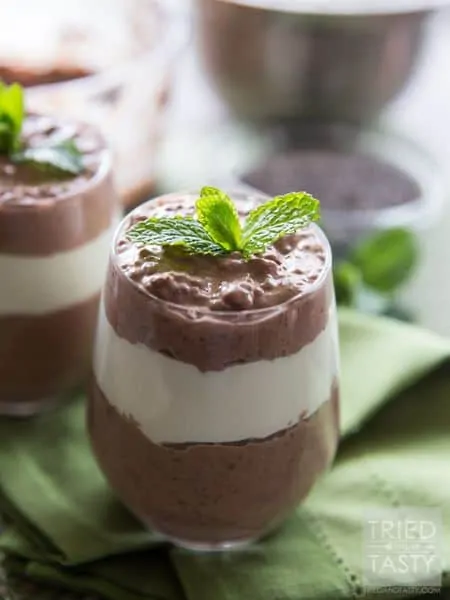 Mint chocolate chia seed pudding recipe