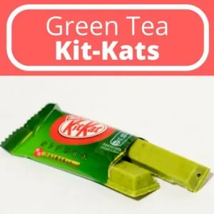 Green tea kit kat made with matcha and gyokuro leaves