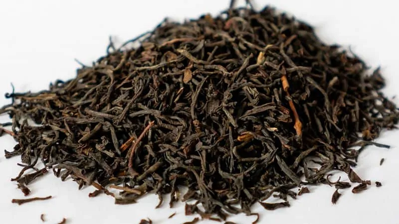 Ceylon black tea leaves