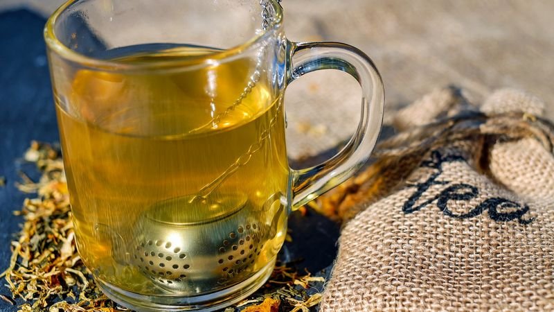 loose tea infuser in a mug