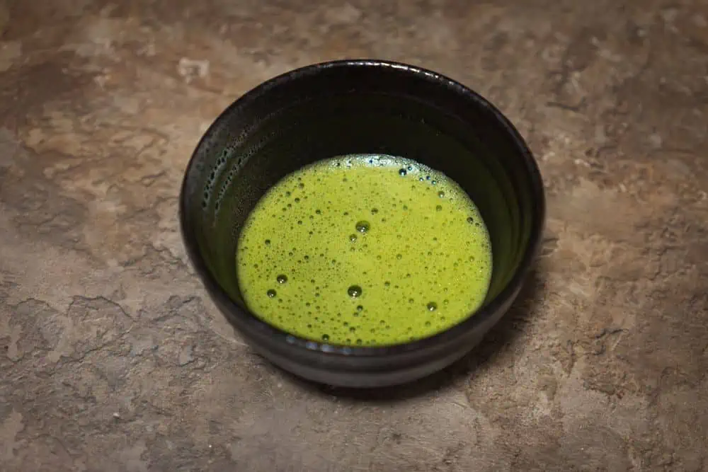 bowl of matcha green tea