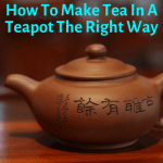Making tea in a teapot