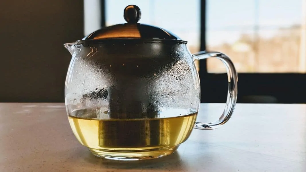 tea infuser basket in a teapot