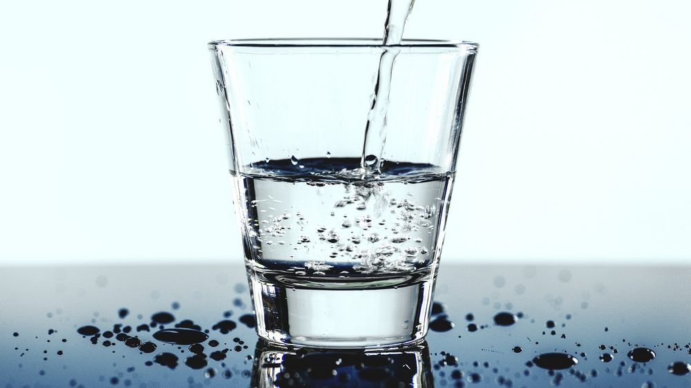 Glass of water for hydration