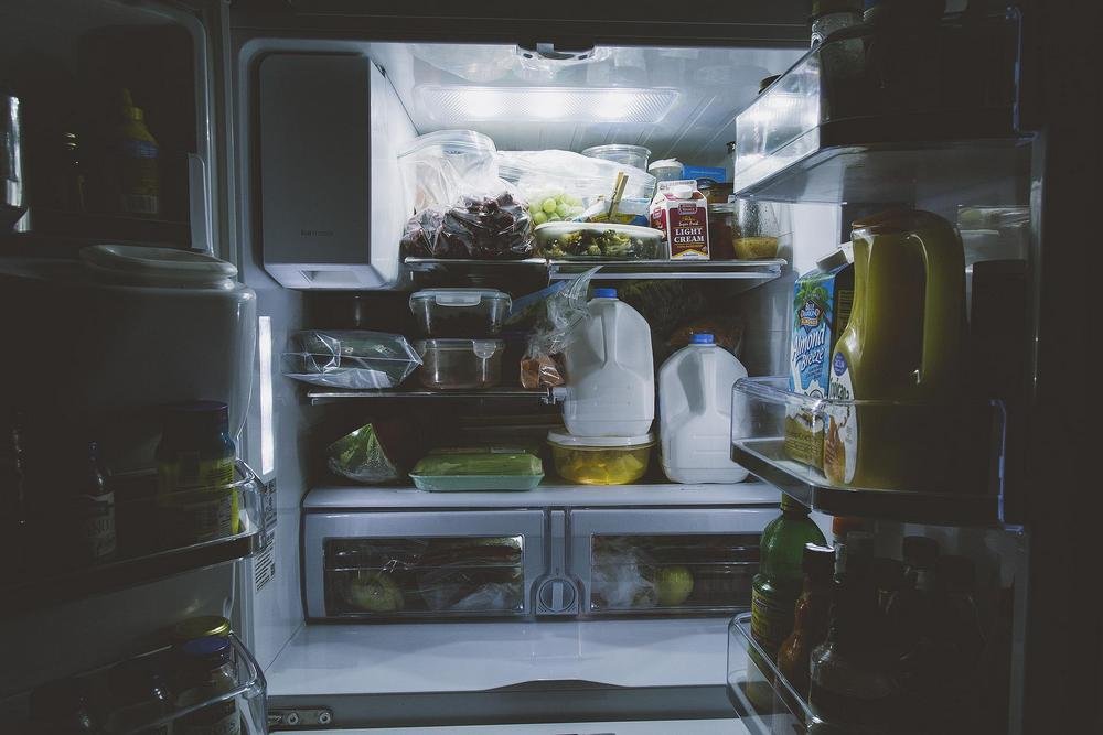 inside a refrigerator