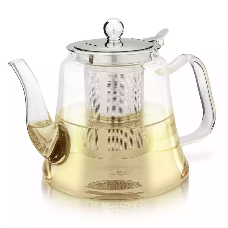 Clear Glass Teapot & Infuser - Golden Gait Mercantile