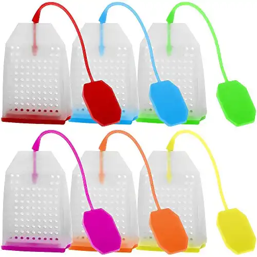 6 Pack Silicone Reusable Tea Infuser Bags