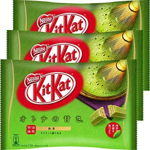 Japanese Kit Kat Matcha Green Tea Flavor (3 packs of 13 bars each)