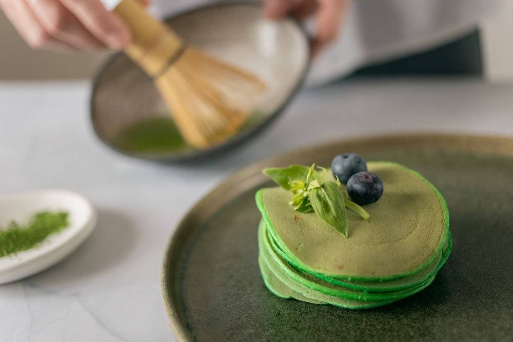 matcha pancakes