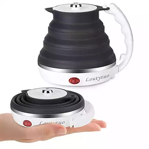 Loutytuo Ultrathin Food Grade Silicone Foldable Electric Kettle