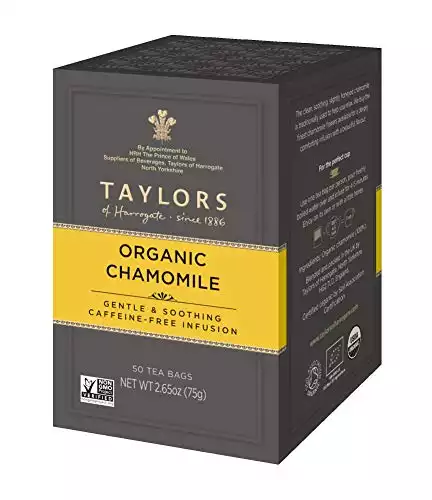 Taylors of Harrogate Organic Chamomile Herbal Tea (50 Teabags)