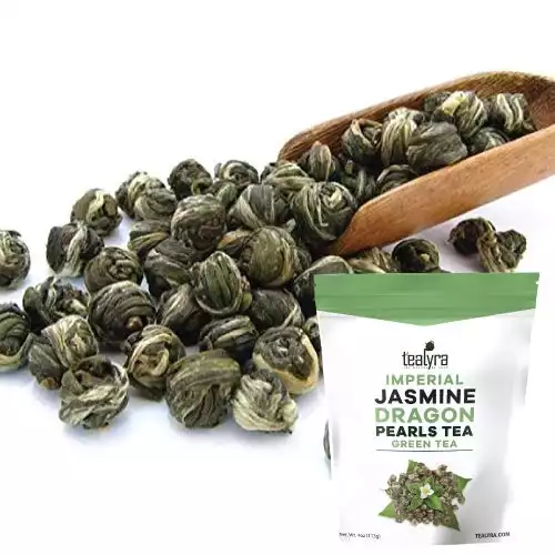 Tealyra Imperial Jasmine Dragon Pearls Jasmine Green Tea