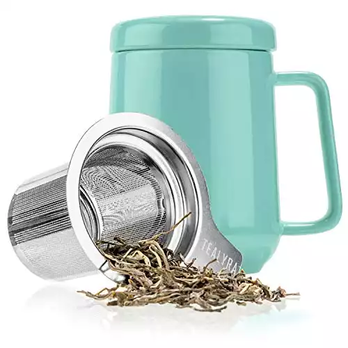 PERFECT Tea Infuser + Lid  For Loose Leaf Tea in Cup or Tea Pot —  SERIOUSLY TEA®