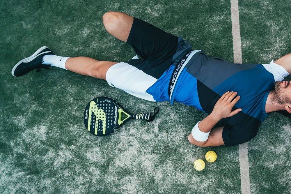 tennis player after workout